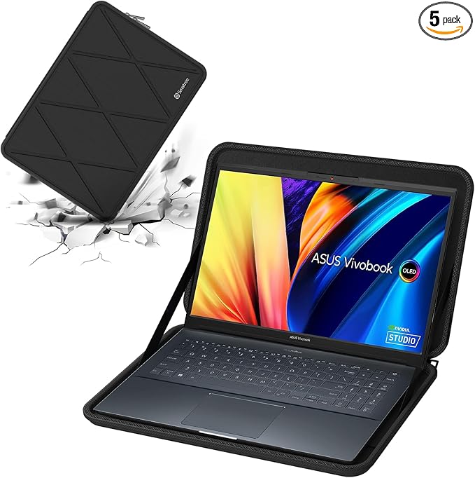 Smatree Hard Laptop Sleeve Case Compatible for 15.6 inch ASUS Vivobook S 15 (S5507) Copilot+ PC, ASUS Vivobook Pro 15 OLED (K6502), for MSI Prestige 15 A12UD/A12SC, MSI Modern 15A10/15A11/15A5/15B11M