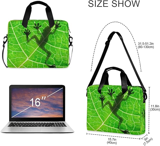 Frog Laptop Messenger Bag Case Sleeve Briefcase for Men Women
