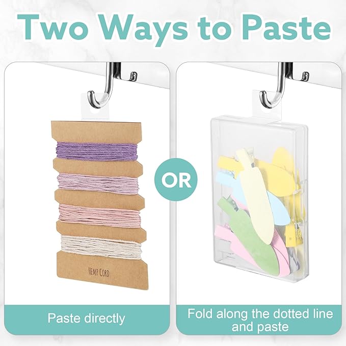 Prudiut 400 Pcs Hang Tabs Round Hole Hang Tags Self-Adhesive Hanging Tabs Heavy Duty Display Tags for Hanging Retail Displays (1×1.5 Inch)