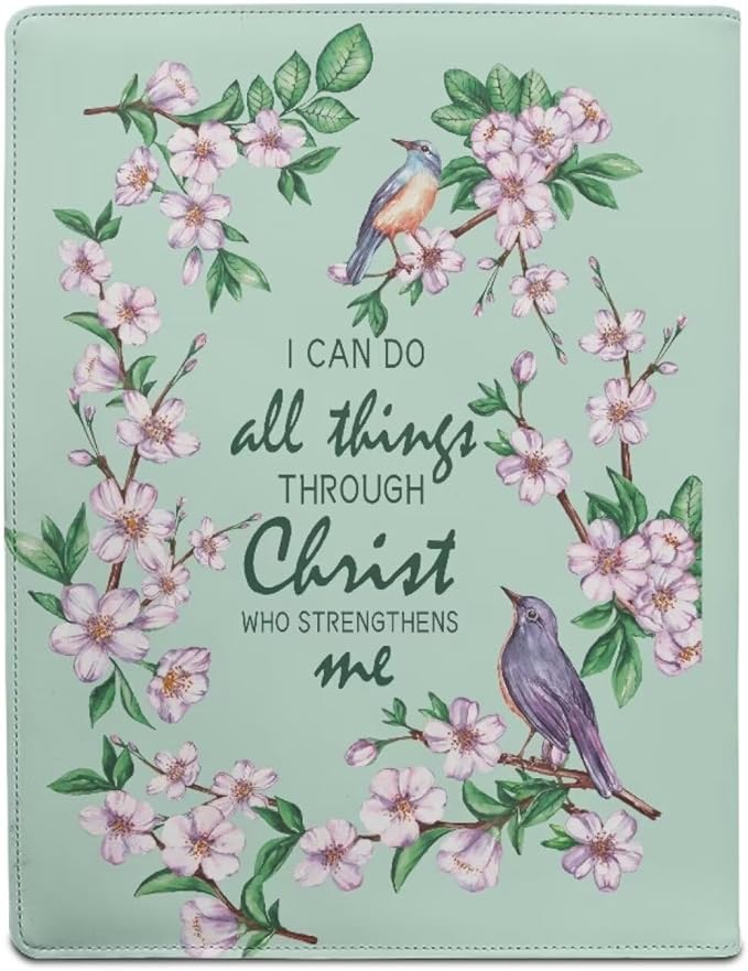 Office Folder Purple Hummingbird Flower Print PU Leather Padfolio with A4 Size Clipboard Clip for Business Resume Interview Document Sleeve Binder Folder