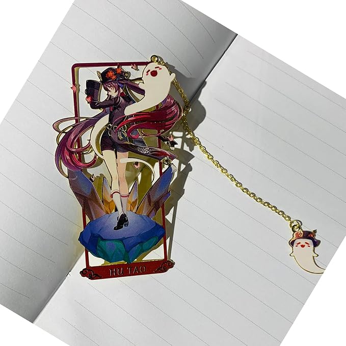 Raiden Shogun with Chain Original Genshin Impact Metal Bookmark - Collect All Your Favorite Characters!