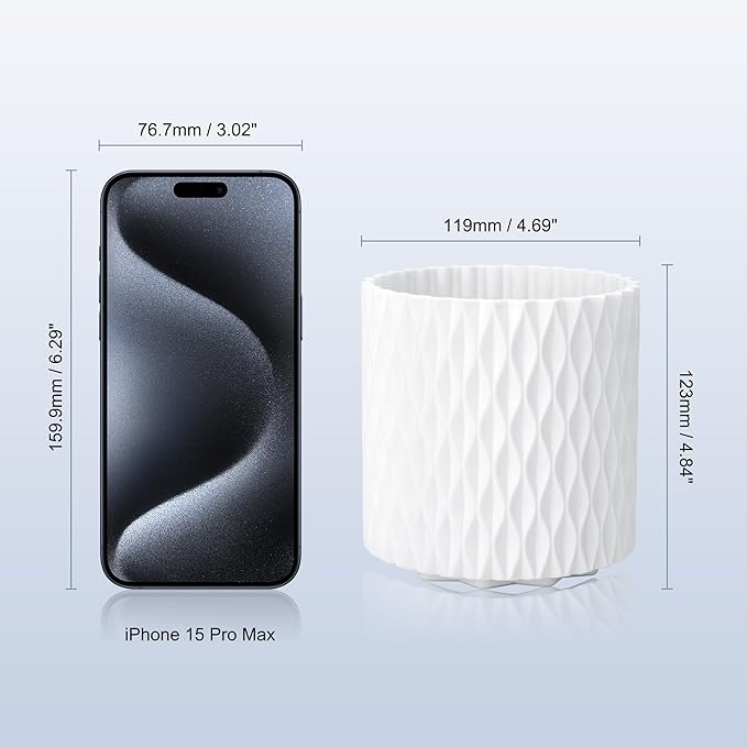 Pen Holder - 360° Rotating, 5 Slot Pen Holder For Desk. Pencil Holder For Office,School,Dorm Room&Vanity, Desk Accessories(White)