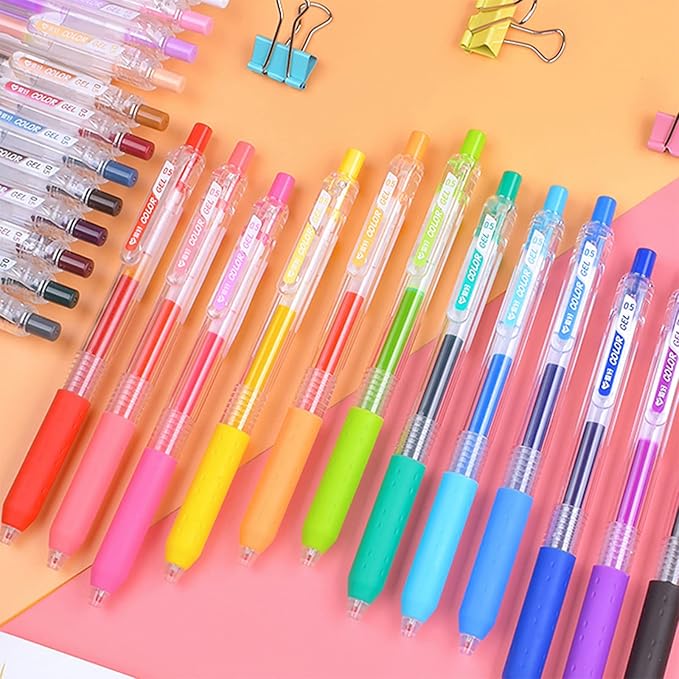 Jelly colors Journal Planner Pens Colorful 0.5mm Markers Fine Tip Drawing Pen Porous Fineliner Pen for Bullet Journaling Writing Note Taking Coloring Art Office School Supplies (12 jelly colors)