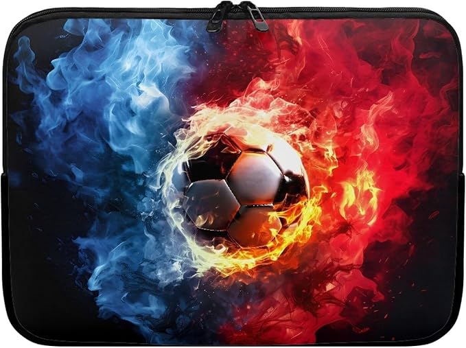 Football Laptop Sleeve for Men Boys 17 inch Lap Top Case Slightly Laptop Pouch with Humanize Design Computer Carrying Case Easy to Clean Laptop Accessories Water and Flame Tablet Bag