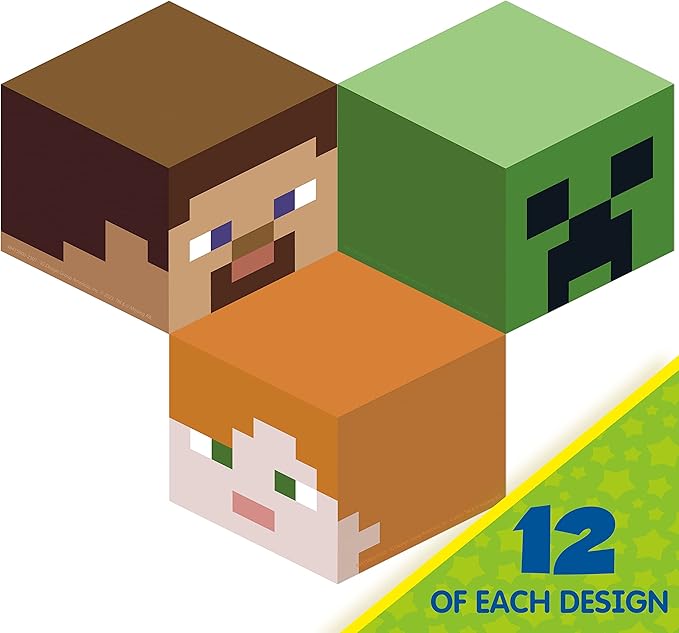Eureka Minecraft Paper Cut-Out Classroom Decorations for Teachers, 36 Pieces