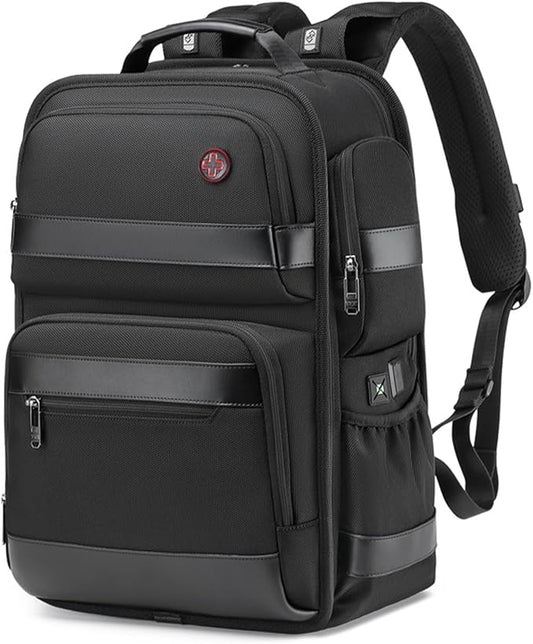 CROSSGEAR 16 Inch Business Laptop Backpack for Men, Carry on Backpack for Airplanes, Water Resistant Travel Backpack Laptop Bag Computer Backpack Casual Daypacks with USB Port for Travel