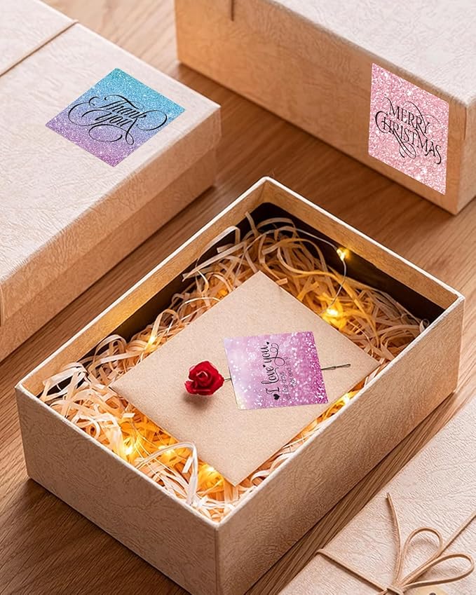 2inch Square Thermal Labels Self-Adhesive, 140 Sheets/Roll Printer Labels for Business and Home, Thermal Sticker for/Shipping/Packaging/DIY Logo Design/Thanks Card/Inventory