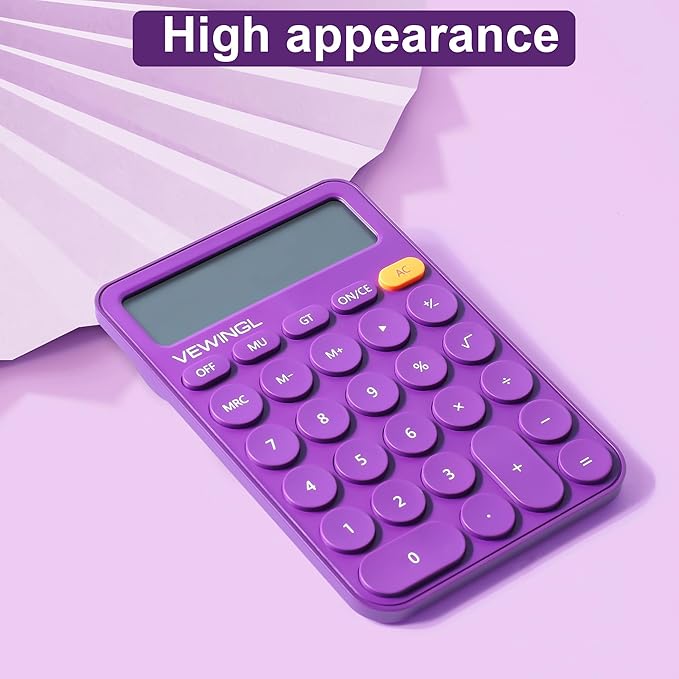 Standard Calculator 12 Digit,6.2 * 4.2in Desktop Large Display and Buttons,Calculator with Large LCD Display for Office,School, Home & Business Use,Automatic Sleep,15 °Tilt Screen