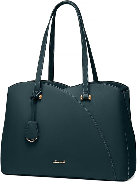 LOVEVOOK Laptop Tote Bag for Women, Work Bags Teacher Tote Bag, Leather Computer Bag Purses Handbag Professional Briefcase