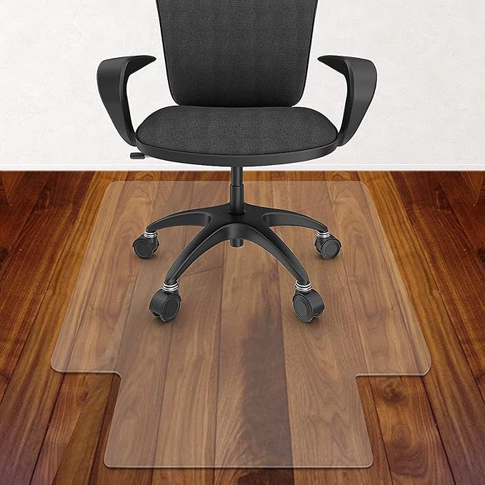 Office Chair Mat for Hard Floors, Desk Chair Floor Mat for Hardwood Floors, Clear Chair Mat for Hard Flooring - 36"" x 48"", Can't be Used on Carpet