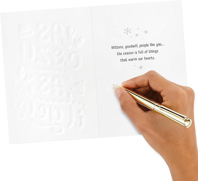 Hallmark Handmade Christmas Card Assortment (12 Cards and Envelopes, Refill Pack Card Organizer Box)