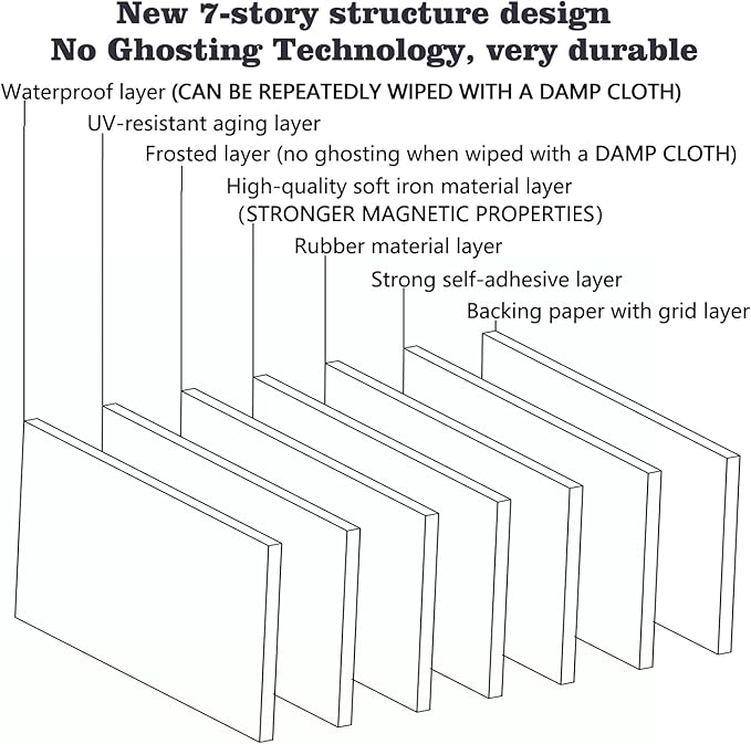 Magnetic Chalkboard Contact Paper 16.2" x 24" Self Adhesive Wall Board Sticker with Liquid Chalk for Kids Black Chalk Board Wallpaper Roll Alternative Magnetic Blackboard Paint