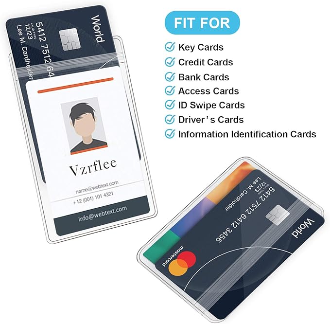 Retractable Badge Reel Lanyard with 2 Pieces ID Holder for Women, Fashion Beaded Chain Premium Stainless Steel Lanyard Necklace Water Resistant Name Badge Holder