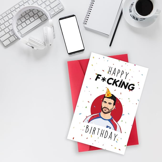 Humorous Roy Kent Birthday Card for Him Her, Rude Ted Lasso TV Show for TV Fans, Special Bday Card Gifts with Envelope