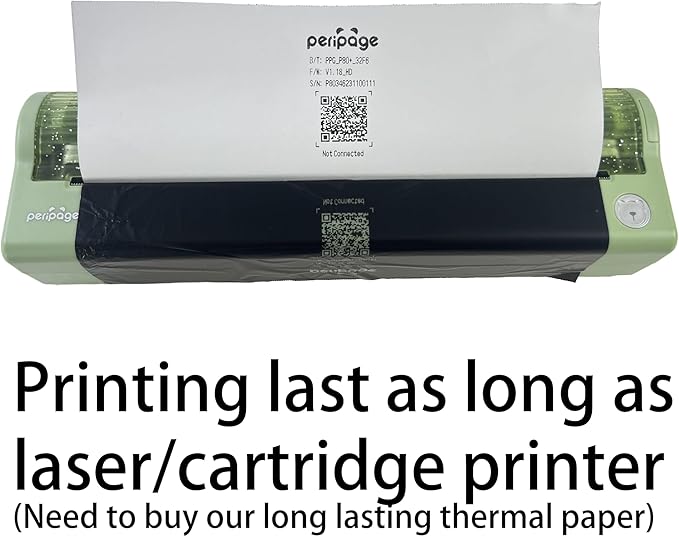 IOOIOO (auto Flatten Rolled Paper Inkless Portable Thermal Letter/A4 Printer, for Rolled Thermal Paper(Printing Lasting 2-15 Years or as Long as Laser Printer)