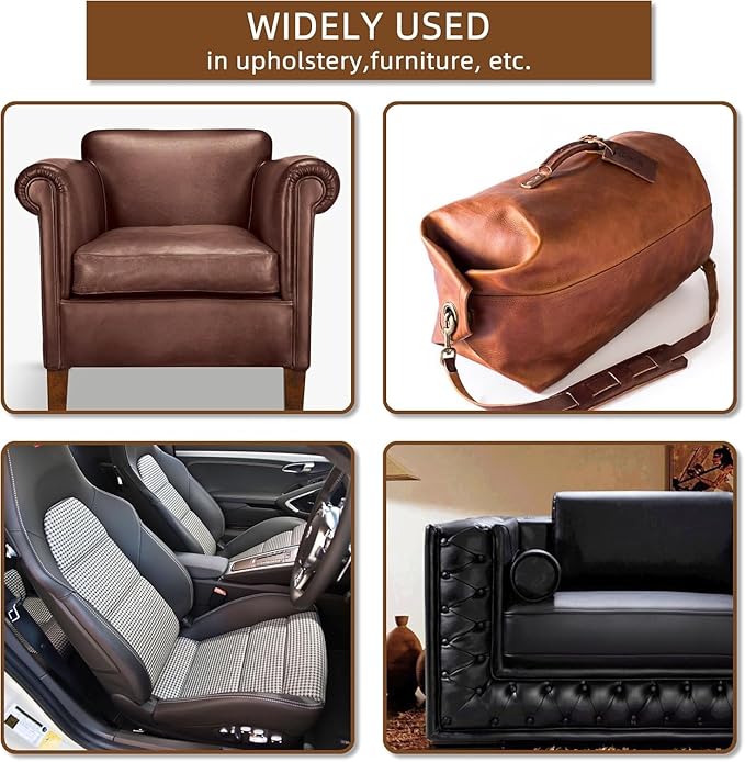 CHEIGHY Self-Adhesive Leather Repair Patch Kit for Furniture, Sofas, Car Seats, Chairs, Shoes - 3.9x79 Inch Light Brwon PU Leather Repair Tape for Couch (Waterproof, Durable, Easy to Use)