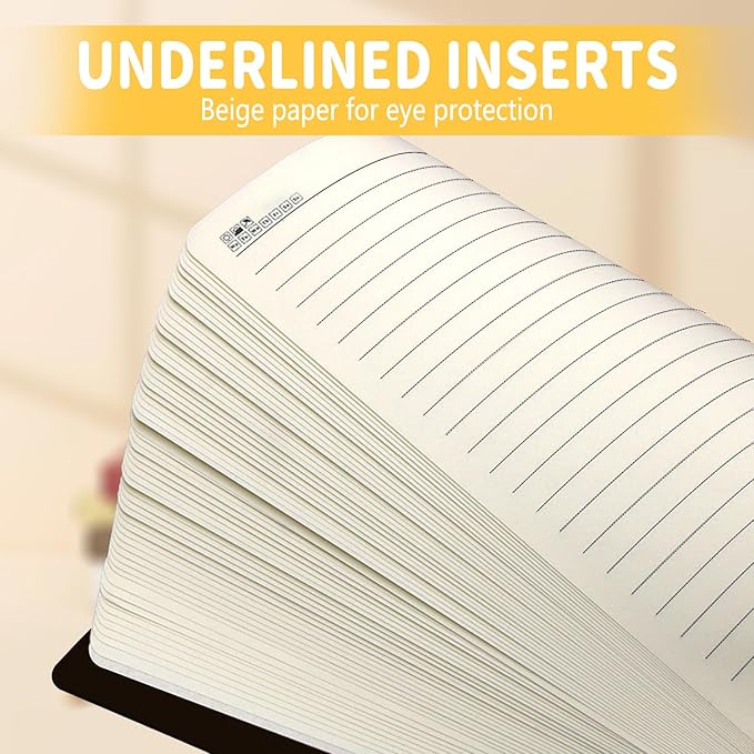 BoAn Spiral Notebook 2 Pcs 8.3 Inch x 11.2 Inch A4 Notebook 76 Pages/ 38 Sheets Soft Cover Spiral Notebook Journal Sketchbook Soft Kraft Cover Sheets for Students Office Business