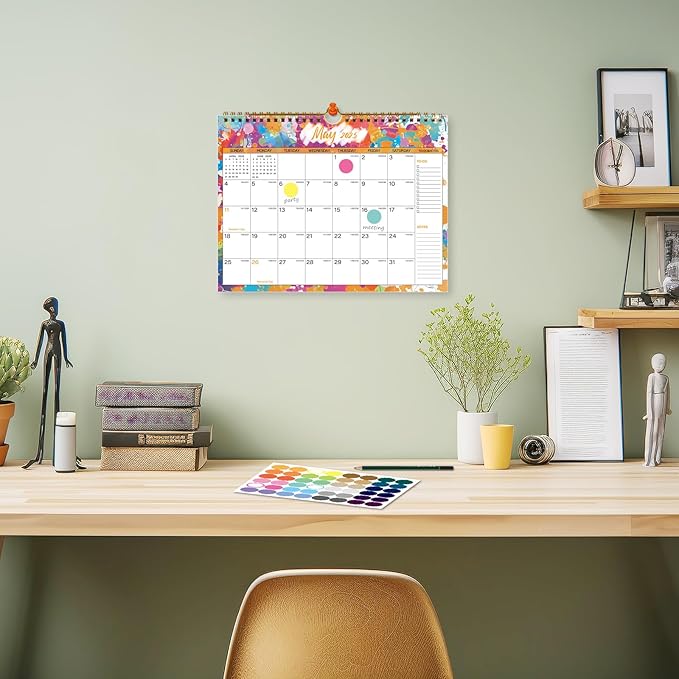 2025 Calendar 18 Month Wall Calendar 2025-2026, January 2025 to June 2026 Calendar with Julian Dates, 11" X 8.5" (2025-2026 Wall Calendar Colorful)