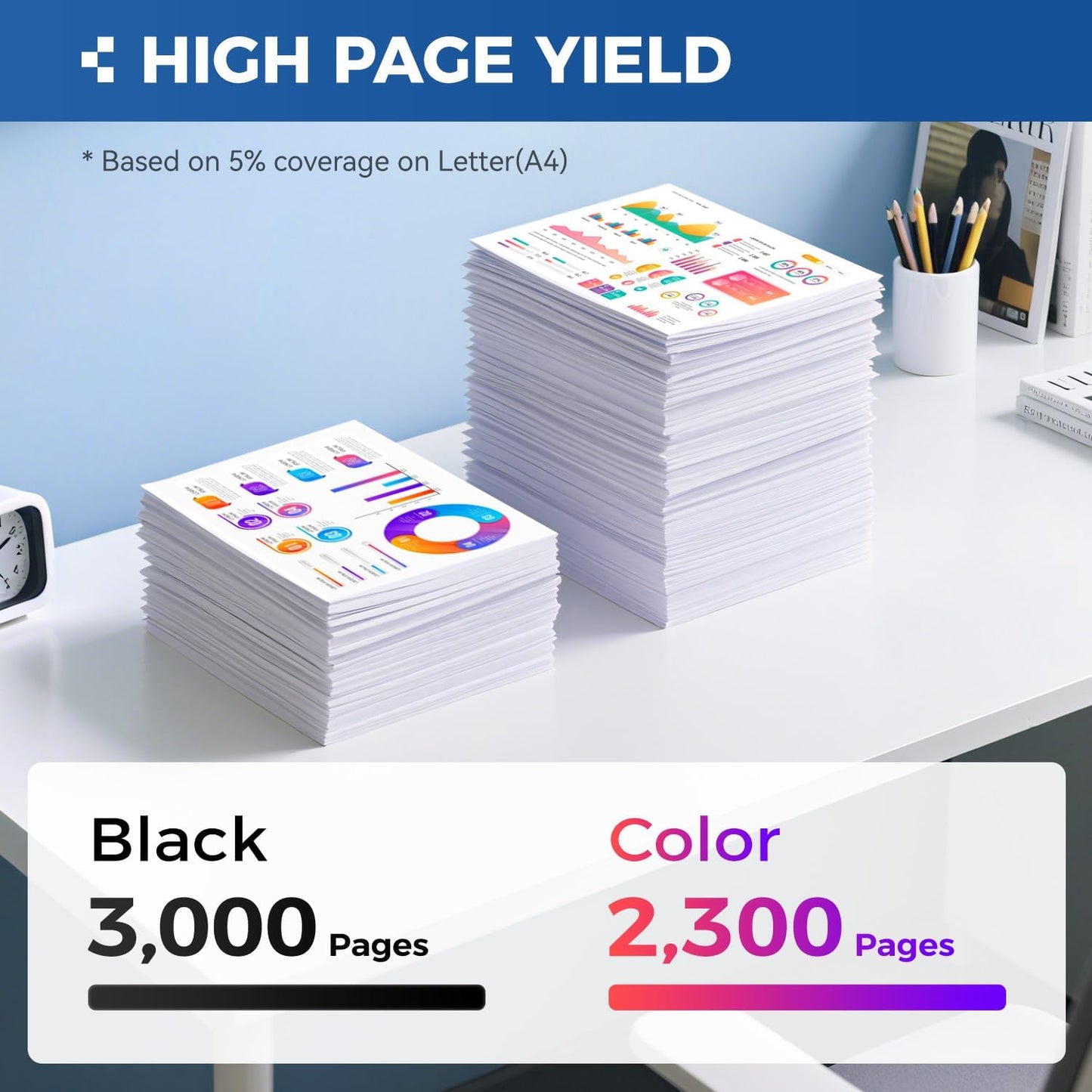 TN227 Toner Cartridge Set 4-Pack Black Color Replacement for Brother TN-227 TN223 Compatible with HL-L3270CDW HL-L3210CW MFC-L3770CDW HL-L3290CDW MFC-L3750CDW L3710CW HL-L3230CDW L3230CDN Printer Ink