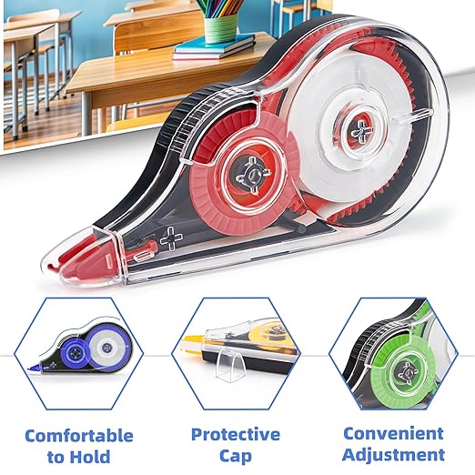30 Pcs Colorful Correction Tape, 39.4 Ft Tear-Resistant Bulk Tape Roller for School, Office, Note Taking, Journal