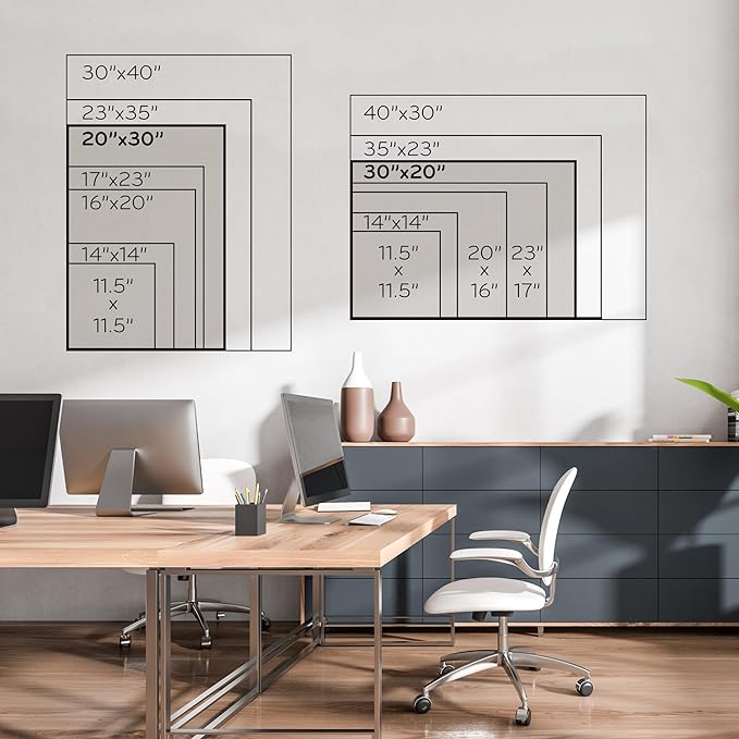 U Brands Farmhouse Linen Bulletin Board, 30"x20", White Wood Style Frame, Includes Push Pins
