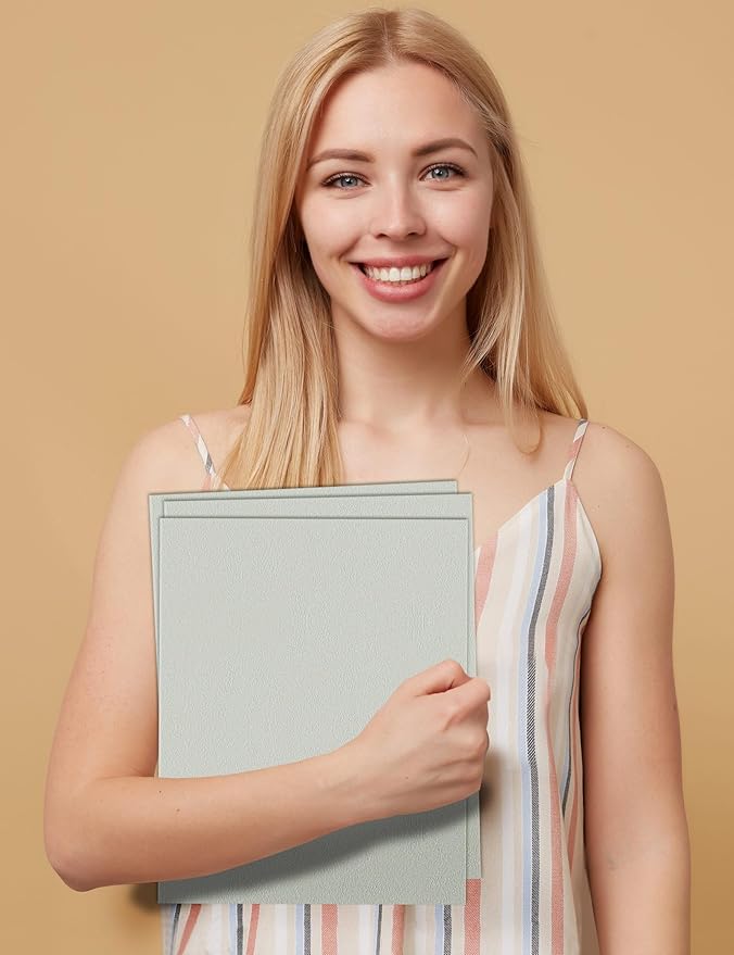 SUNEE Folders with Pockets (25 Pack, Warm Gray), 2 Pocket Folders Fit Letter Size Paper, Paper File Folder for School Office Home Business, Textured Paper