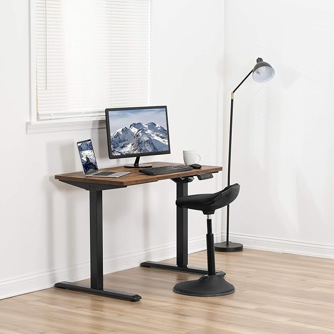 VIVO Rustic Vintage Brown 43 x 24 inch Universal Solid One-Piece Table Top for Standard and Sit to Stand Height Adjustable Home and Office Desk Frames, DESK-TOP43N