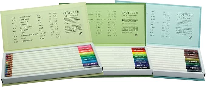 Tombow 51525 Irojiten Colored Pencil Dictionary Set, Rainforest, Set of 30. Beautifully Crafted Wax-Based Colored Pencils with Enamel Finish