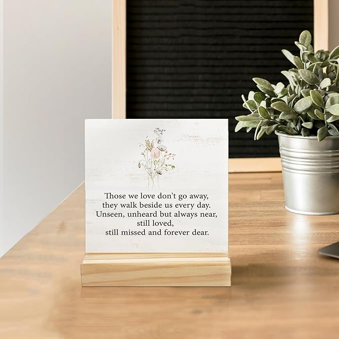 Inspirational Gifts for Women Home Desk Decor, Motivational Quotes Wooden Plaque Sign Desk with Wooden Stand, Positive Birthday Thanksgiving Gifts for Women Mom Aunt Family Friends