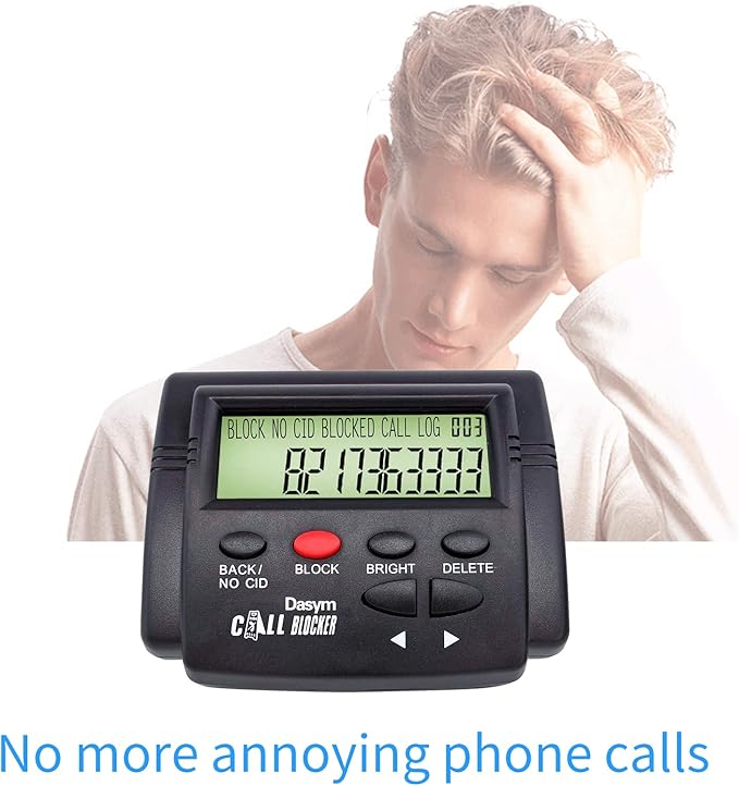 Bisofice Call Blocker for Landline Phones Telephone 2000 Caller ID Box Blocking One Touch Number Block Device Block Unwanted Robocalls and Nuisance Calls