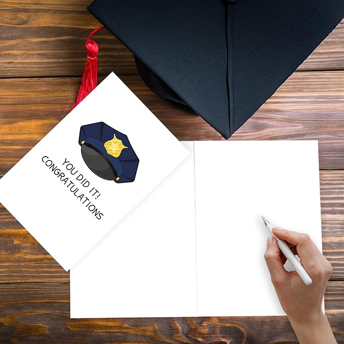 Police Academy Graduation Gifts, Police Promotion Card, Policeman Congratulations Card, Gifts for Police Officer, You Did It Card
