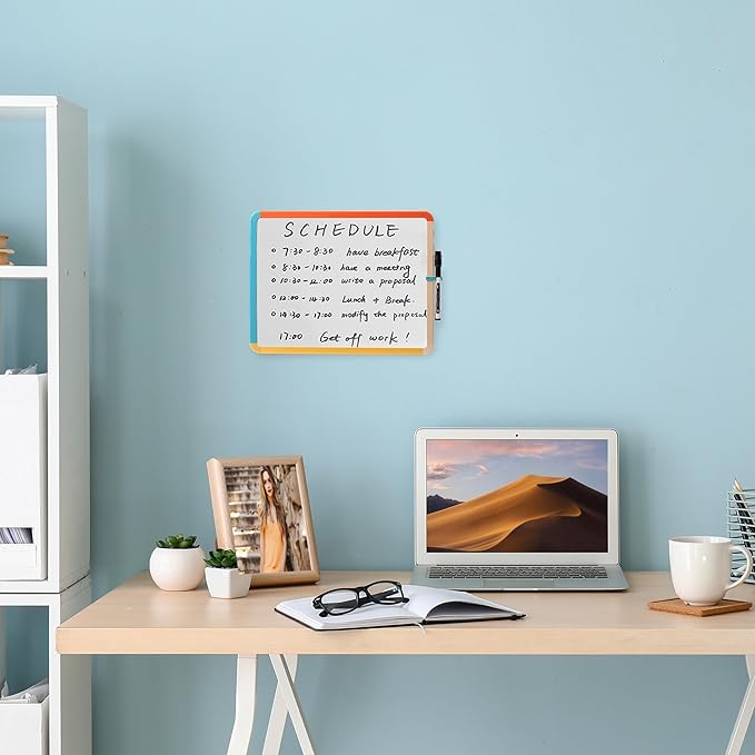 Mr. Pen- Dry Erase Board, 14' x 11', Black Dry Erase Marker, Colorful Frame, Mini White Board for Kids & Students