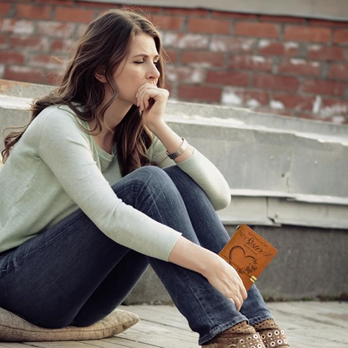 Vetbuosa Memorial Gifts for Loss of Sister-Leather Journal, Sympathy Gifts for Loss of Sister,In Memory of Sister,Bereavement Gifts for Loss of Sister,Remembrance/Funeral/Condolence Gifts for Loss of