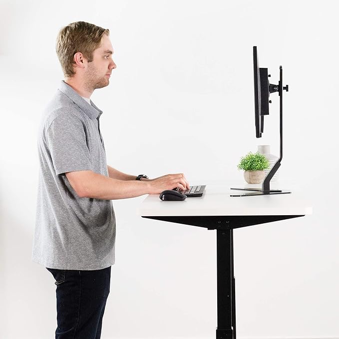 VIVO White 60 x 24 inch Universal Solid One-Piece Table Top for Standard and Sit to Stand Height Adjustable Home and Office Desk Frames, DESK-TOP60W