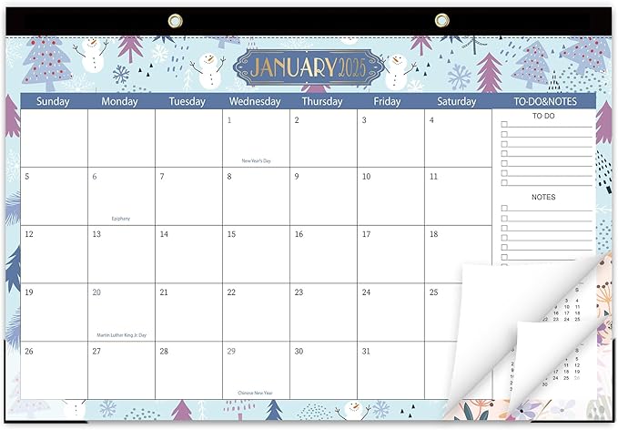GuassLee Desk Calendar 2025, Desk Top Calendar from Jan. 2025 to Jun. 2026, 17" x 11.5" Large School Year Desk Wall Calendar with To-Do List and Notes for Office School Home Teacher Planning