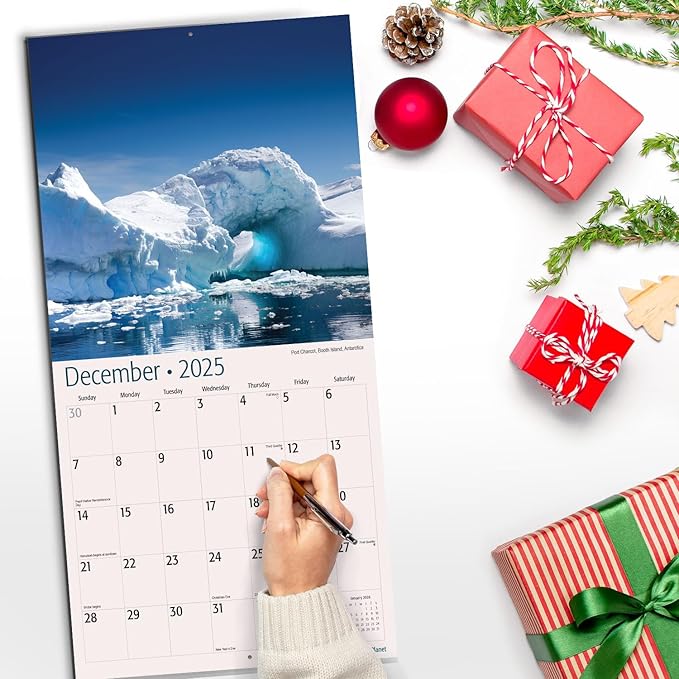 RED EMBER Select - Wonders of Our Amazing Planet 2025 Wall Calendar 12 Month | 12" x 24" Open | Thick & Sturdy Paper | Giftable | Calendar 2025