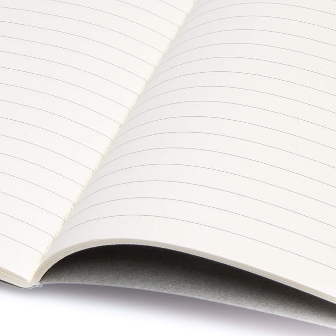 Simply Genius A5 Notebooks for Work, Travel, Business, School & More - College Ruled Notebook - Softcover Journals for Women & Men - Lined Note Books with 92 pages, 5.5" x 8.3" (Gray, 6 pack)