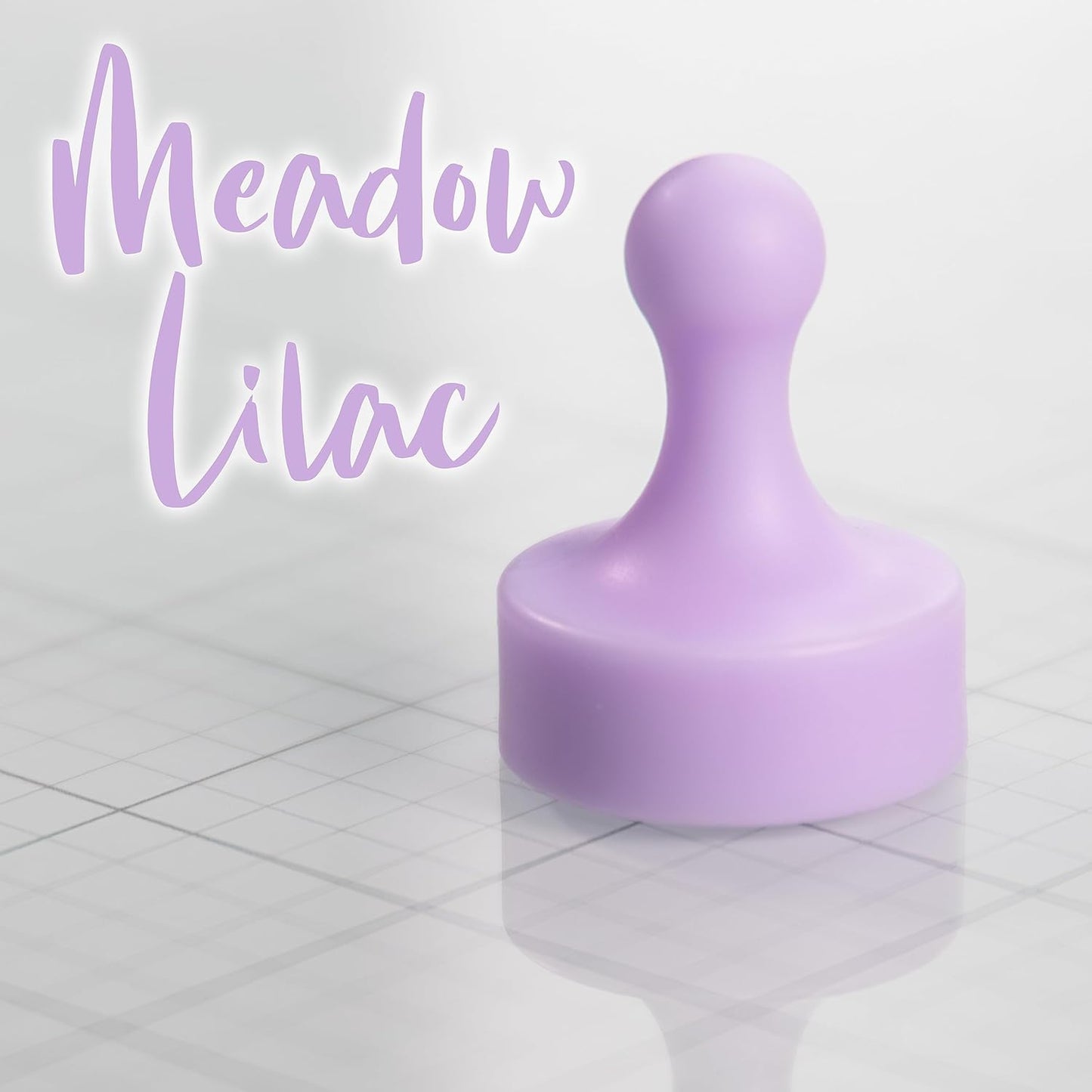 GLASSBOARD STUDIO Powerful Neodymium Magnets, Pawn-Shaped - Strong Fridge/Refrigerator and Whiteboard Magnet, Ideal for Office, Kitchen, Crafts - Rare Earth, Heavy Duty (3, Meadow Lilac)