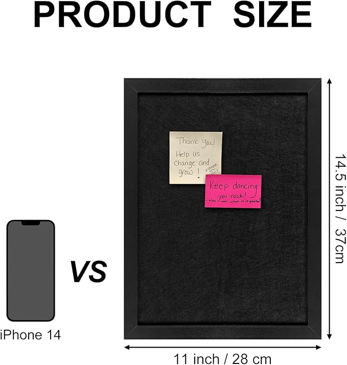 TORASO Cork Board Bulletin Board, Cork Boards for Walls with Pins, Eye Bolts, gaskets, Screws, Pin Board for Office, School and Home (White, 11“x14.5” - 1p)