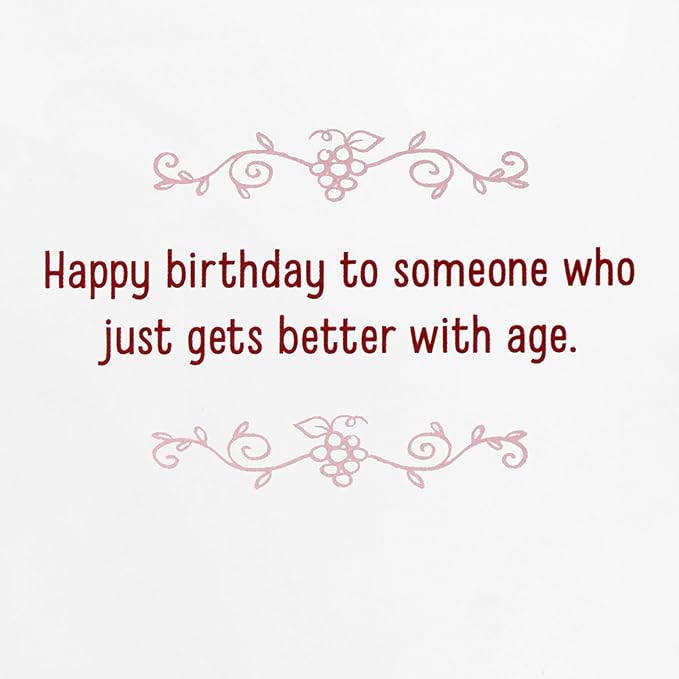 Hallmark Shoebox Funny Birthday Card for Her (Wine and Grapes)