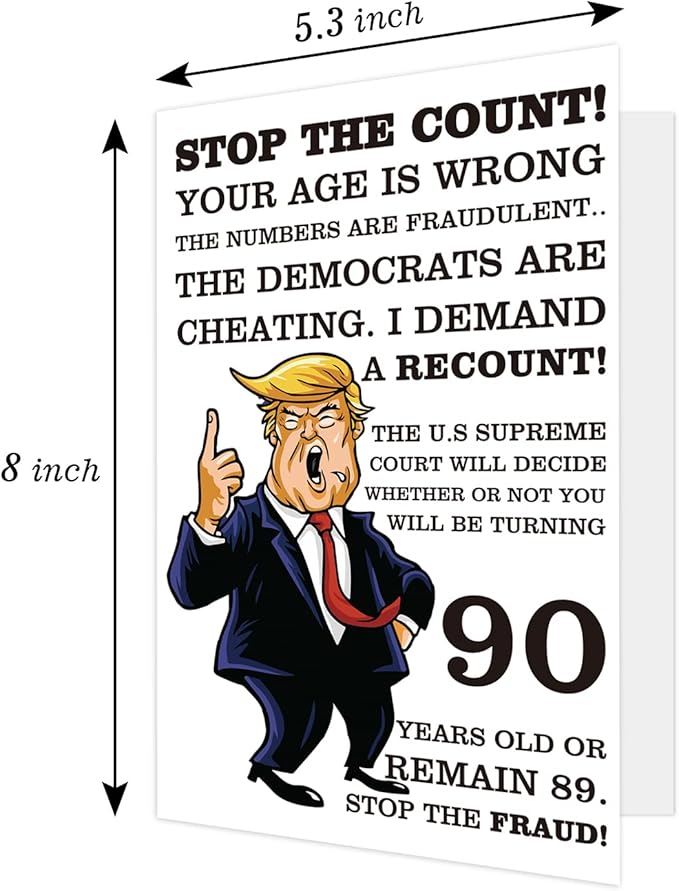 Ogeby Funny 90th Birthday Card, Hilarious 90 Years Old Birthday Card Gift for Friends, Dad, Mom, Husband, Wife, Brother, Sister