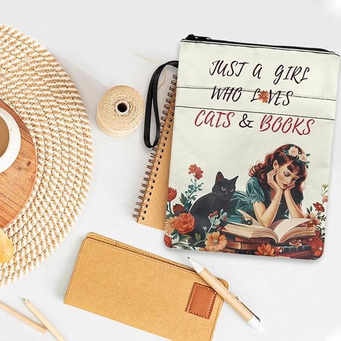 COEQINE Girls Book Covers For Hardcover Bible Soft Cover Book Sleeves Cover With Pen Holder Portable Book Sleeves Pouch Case With Chain for Travel