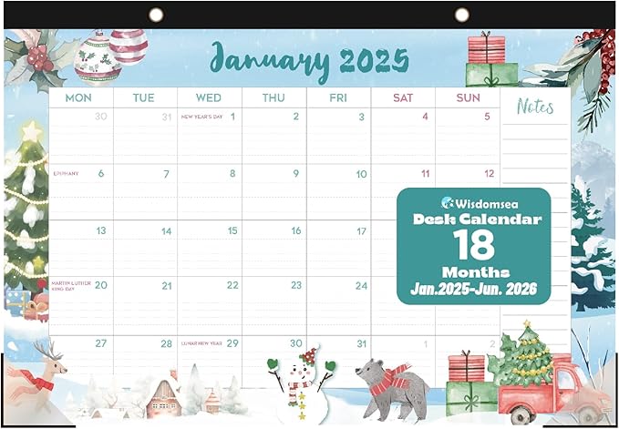 designs 2025 desk calendar,2025 wall calendar,11.8x17 inches large calendar with schedules and holidays, calendar 2025 for family and office planning, gift for christmas, new year