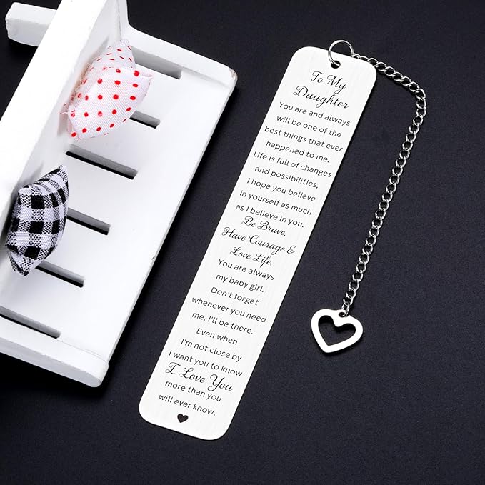 16th 18th 21st Birthday Gifts for Daughter from Mom Dad Christmas Stocking Stuffers for Teen Girls, Daughter Gifts from Mom Inspirational Bookmark Birthday Valentines Day Gifts for Daughter Adult