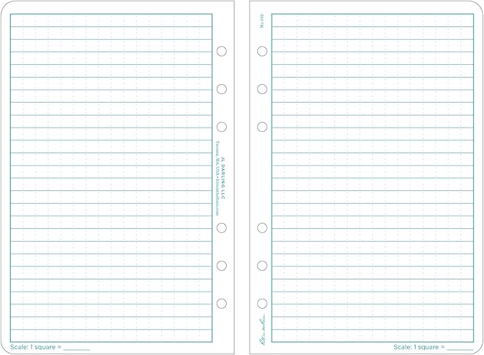 Rite In The Rain Weatherproof Loose Leaf Paper, 4.625" x 7", 32# White, Universal Pattern, 100 Sheet Pack (No. 372)