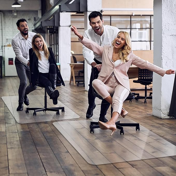 WASJOYE Office Chair Mat for Hard Floor, 30 x 48in Transparent Chair Mat