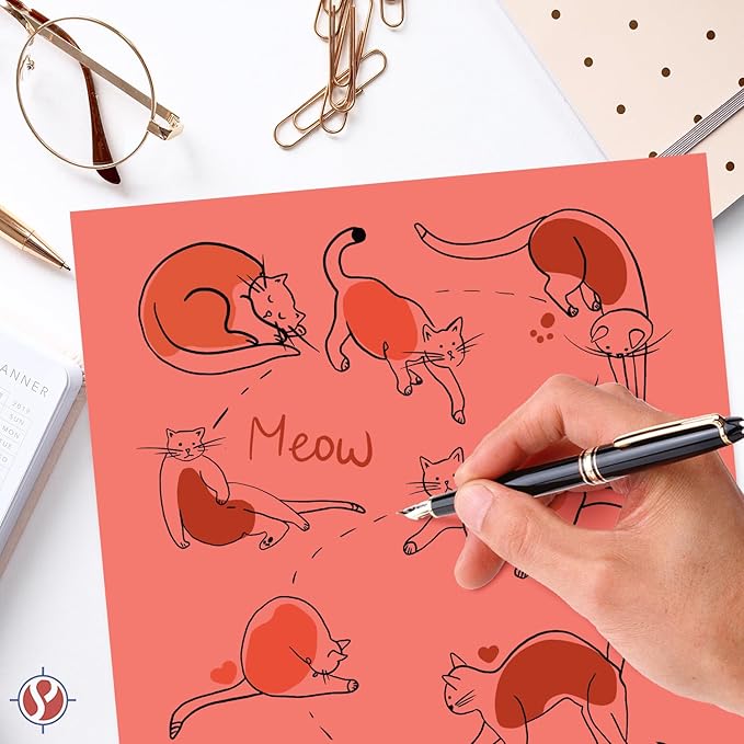 Salmon Pastel Colored Menu Paper - 8.5" x 14" (Legal Size) - For Documents, Announcements, Menus Arts and Crafts | Bulk Pack of 100 Sheets