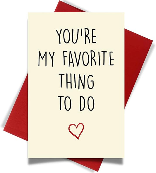 Cheerin Funny Greeting Card with Envelope - Anniversary Card - Hilarious Greeting Card - Birthday Gift for Boyfriend, Girlfriend, Husband, or Wife