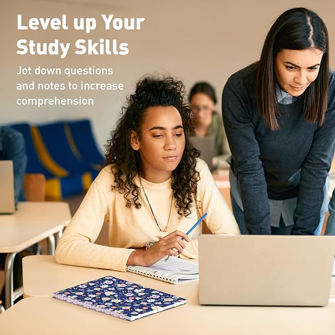 Sweetzer & Orange S&O Cute Spiral Notebooks - College Ruled Spiral Notebook with Pockets - Hardcover Notebook for Women - Cute Notebooks for School & Journal - 80 Double-Sided Pages, 6.25" x 8.25”