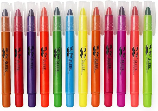 Mr. Pen- Gel Highlighters, Fluorescent Bible Highlighter, Pack of 12, No Bleed Highlighter, Dry Highlighter, Highlighters Assorted Color, Bible Journaling Supplies, Bible Markers for Tabs